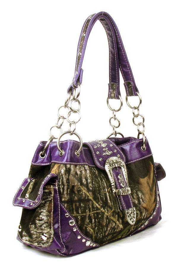 Western Belt Buckle Purse Camouflage Handbag Mossy Oak Camo Handbags