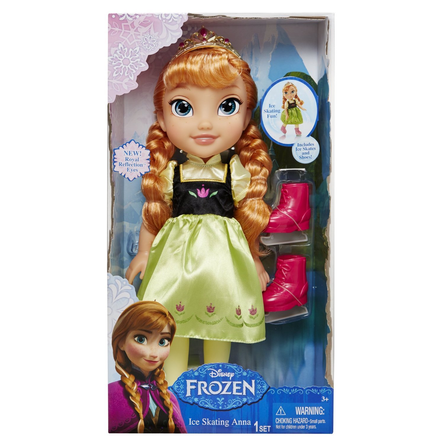 Ice Skating Princess Anna Frozen Toddler Doll Disney, 3+ Years Disney