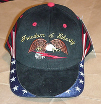 Hat American Eagle Freedom &amp; Liberty Embroidered Baseball Cap - £24.75 GBP