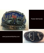TRUCK DRIVERS MOVE THE NATION Belt Buckle NEW Pewter Finish  - $10.99