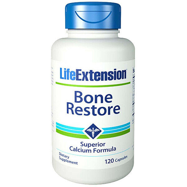 Life Extension Bone Restore 120 Capsules - Magnesium/Amino Acid/D3