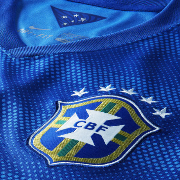 NIKE NEYMAR JR. BRAZIL AWAY JERSEY FIFA WORLD CUP BRASIL 2014 BLUE