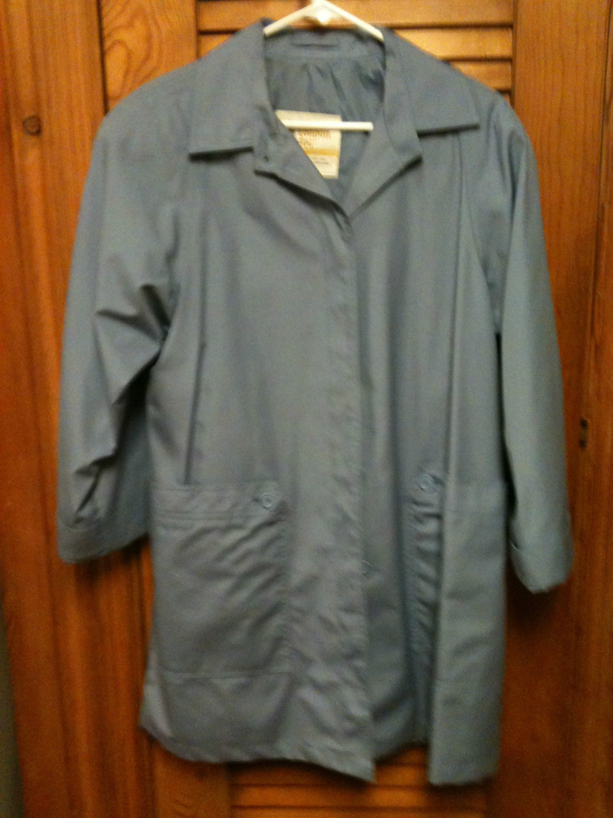 London Fog Lightweight Coat / Rain Coat Size 14 Regular- Dusty Blue