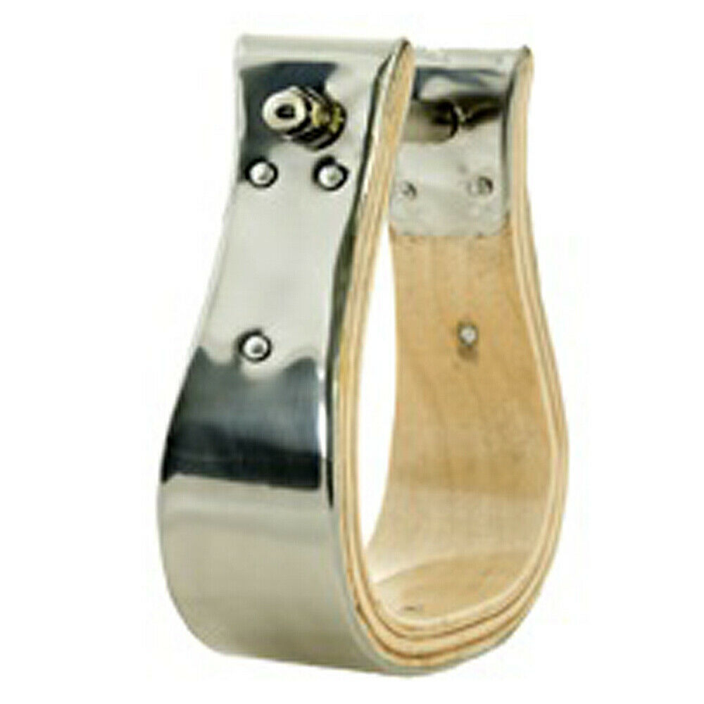 2 Inch Wide Hilason Horse Bell Stirrups Bound Stainless Steel USS2