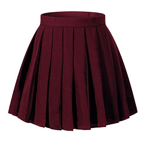 Japan anime Costumes Beautifulfashionlife short Pleated party Skirts(L , Wine re