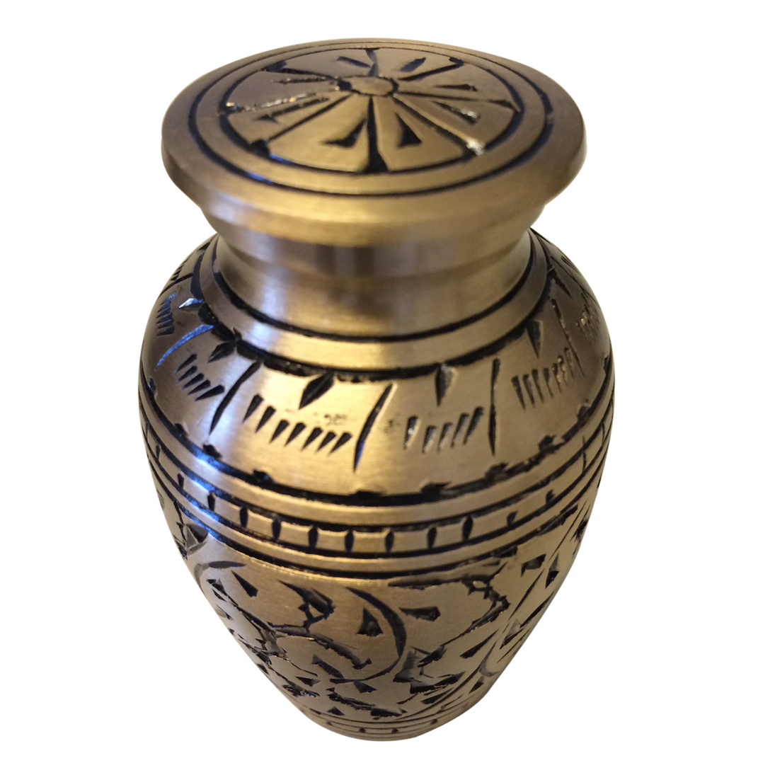 Gold Leaves Small Keepsake Urn for Ashes, Cremation Urn UK Cremation Urns