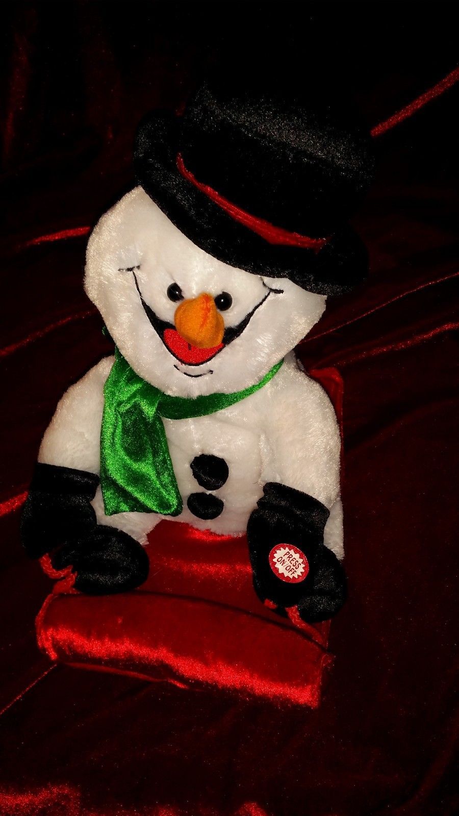 plush singing snowman