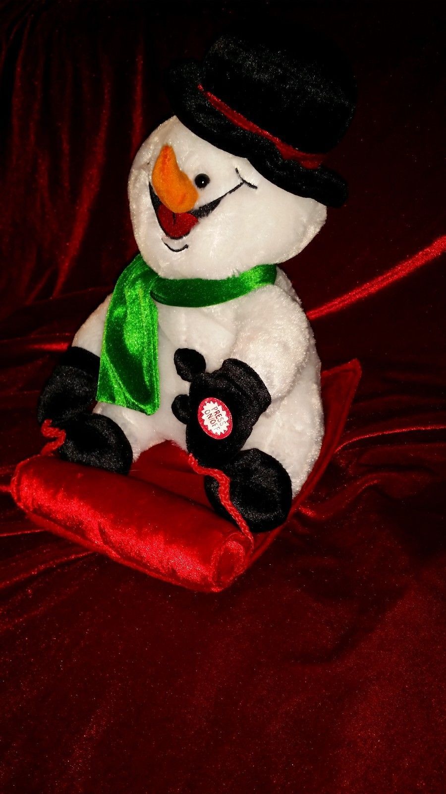 plush singing snowman