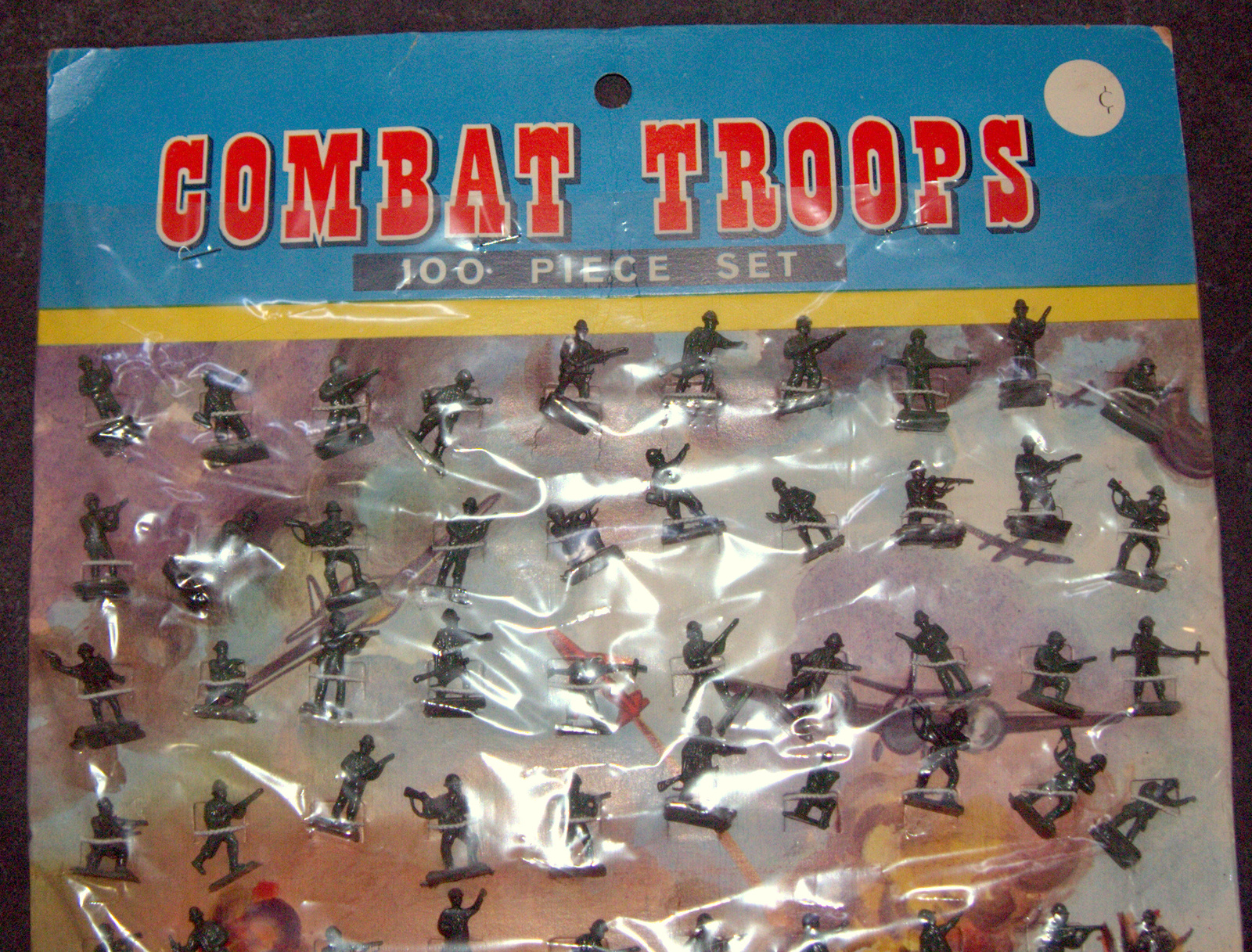 Combat Troops 100 Plastic Toy Soldiers Vintage Factory Sealed 1950-60's