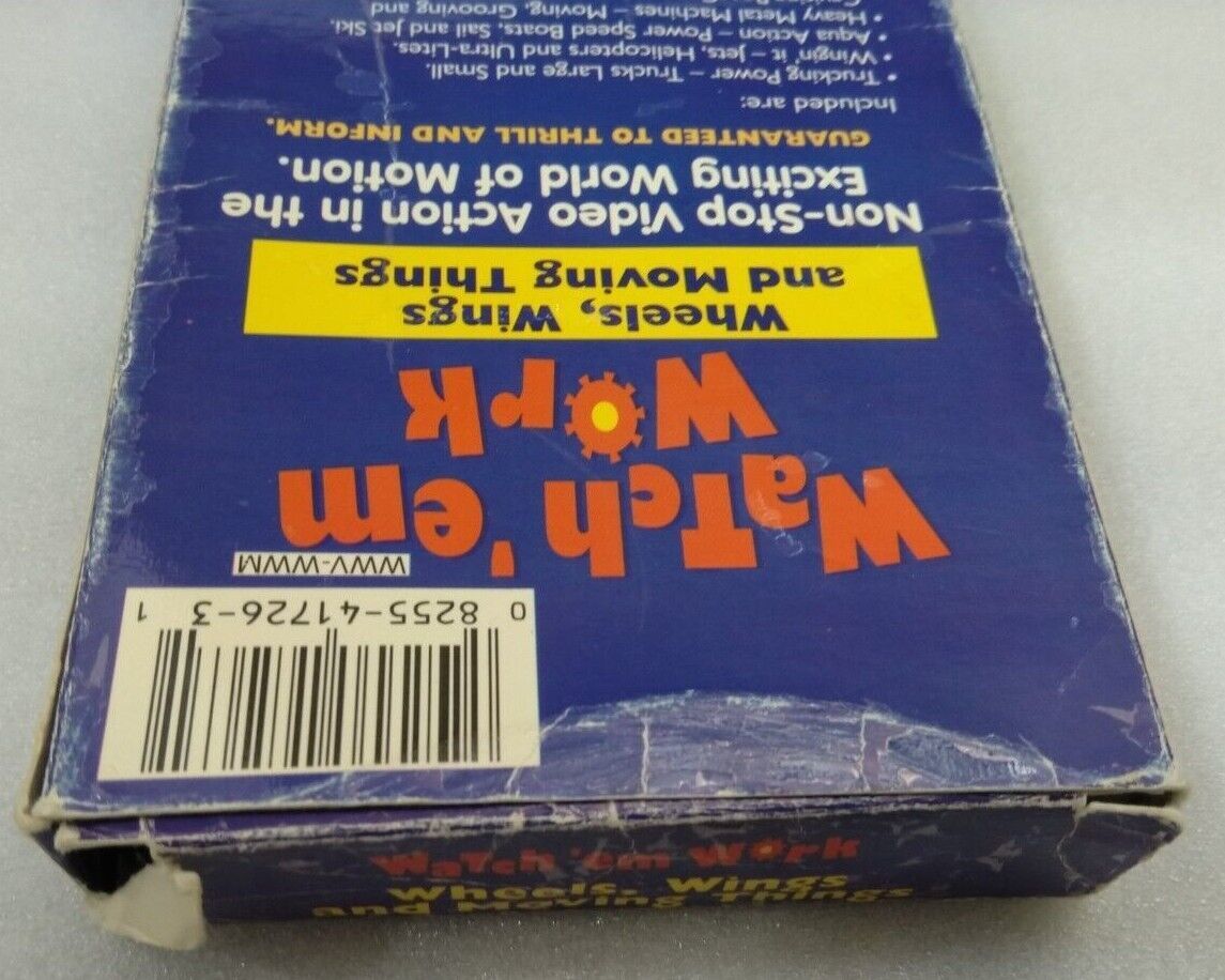 VHS Watch em Work Wheels Wings and Moving Things (VHS, 1995) VHS Tapes