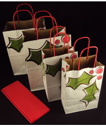 Highpoint Packaging Holiday Gift Bag Set, HBAG0689, Holly Leaves, Free S... - $6.12