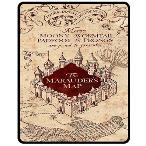 Harry Potter The Marauders Map Bed Throw Fleece Blanket 50