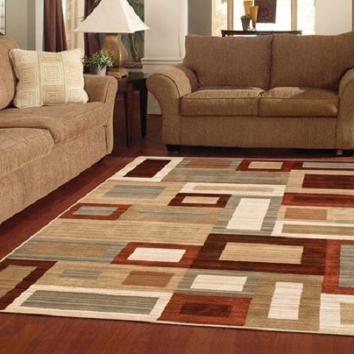 Franklin Squares Woven Olefin Area Rug 5' x 7'6" Carpet Stain Fade