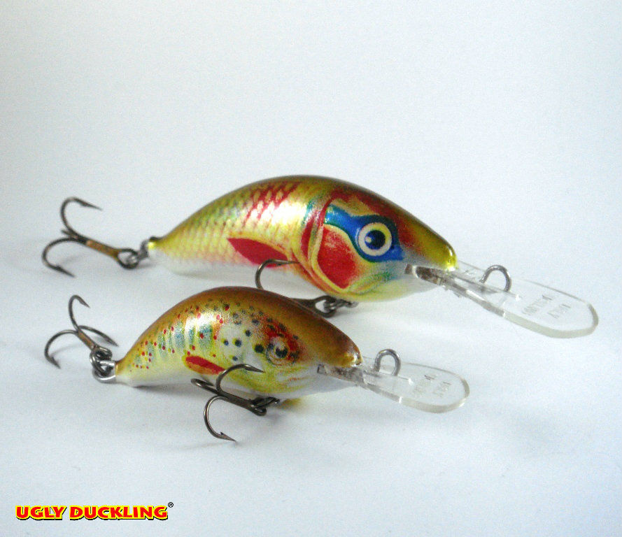 pcs UGLY DUCKLING fishing lures HAND MADE BALSA WOOD SIZE BT&amp; DOR 