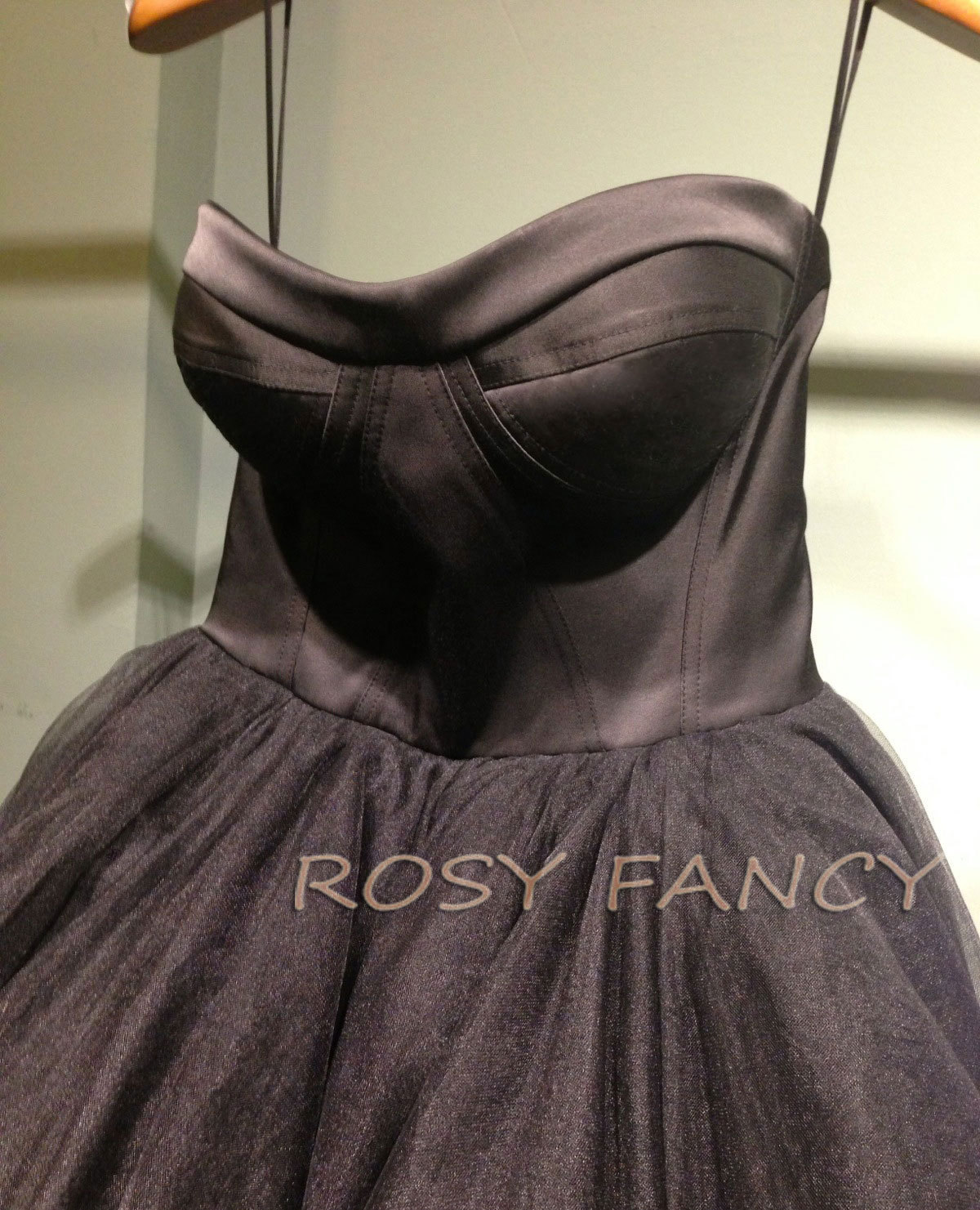 Rosyfancy Retro Black Multilayer Puffy Skirt Tea Length Prom Dress Dresses