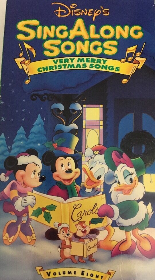 Molto Merry Christmas Songs (VHS, 1997) Disney Sing Along Songs-Tested-Very Raro