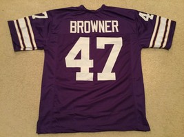 Unsigned Custom Sewn Stitched Joey Browner Purple Jersey - M, L, Xl, 2XL - $35.99