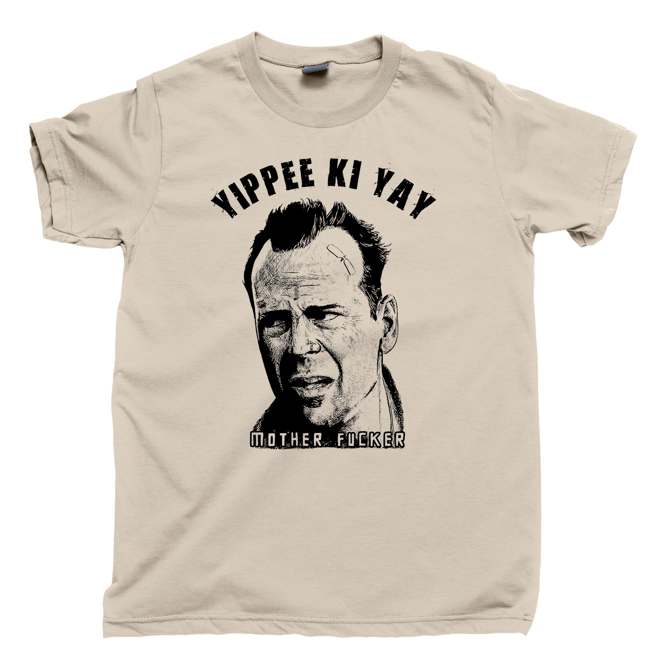 Yippee Ki Yay T Shirt, Die Hard John McClane Hans Gruber Men's Cotton