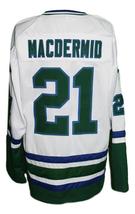 Any Name Number Whalers Retro Hockey Jersey New Sewn White Macdermid Any Size image 2