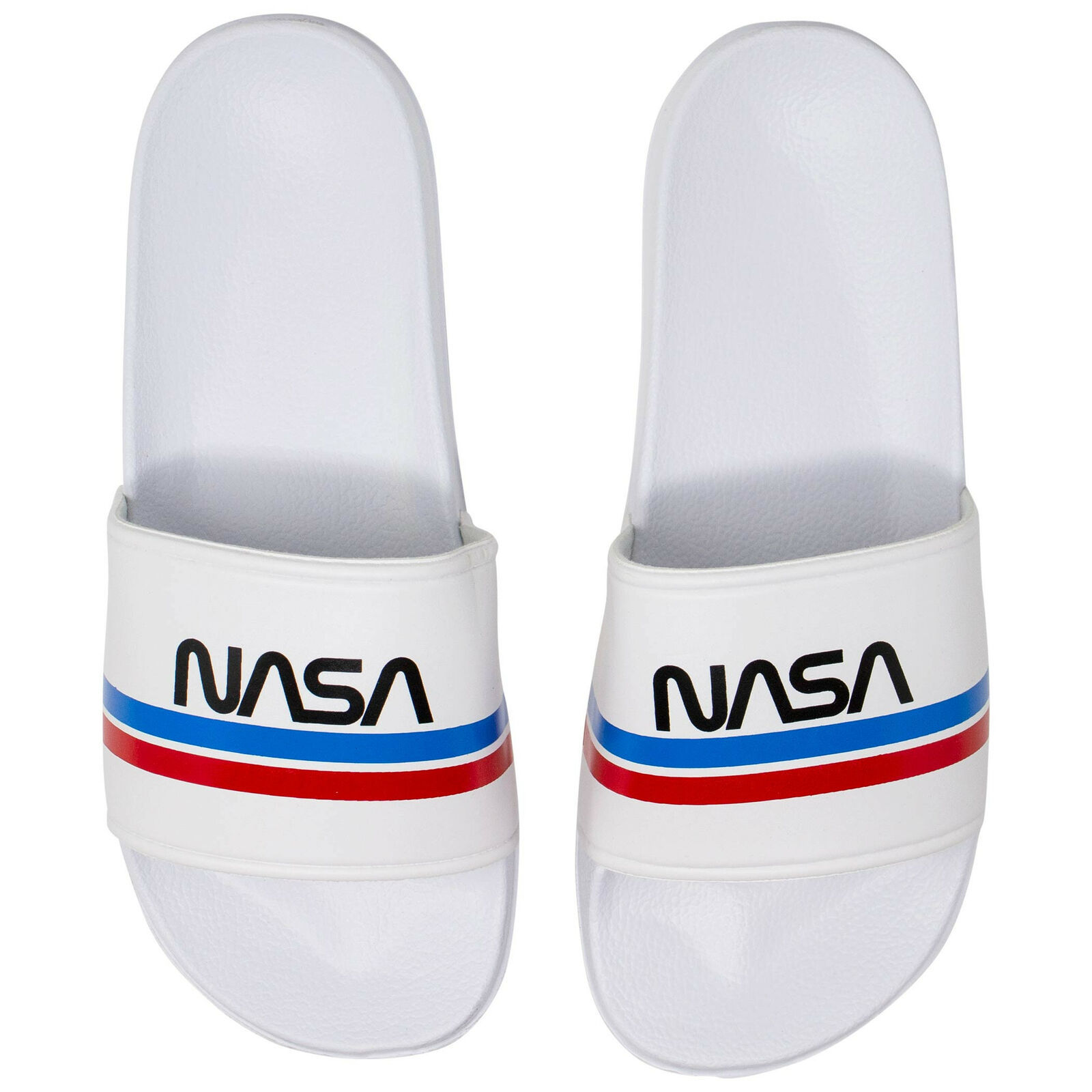 NASA Soccer Slides Sandals White - Sandals & Flip Flops