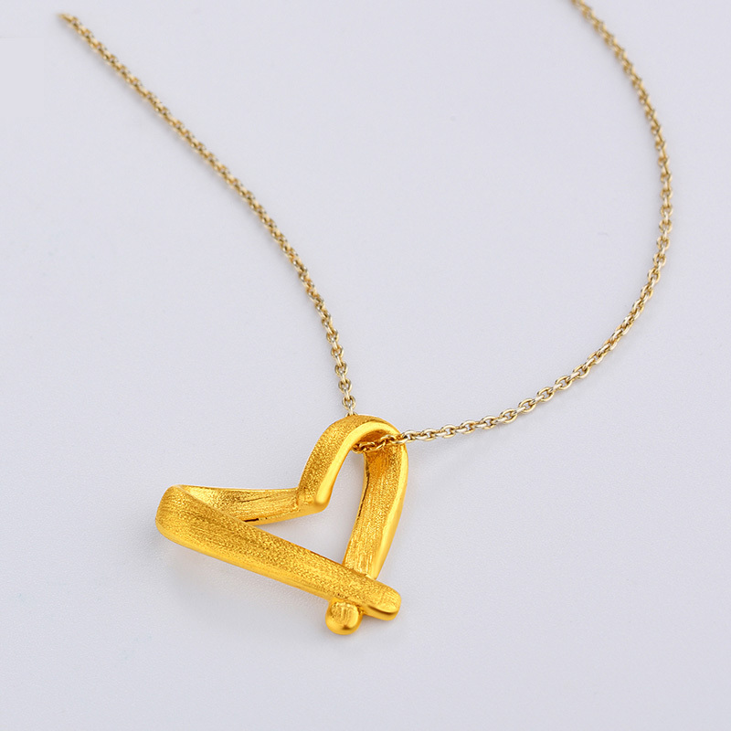 gold actual heartbeat necklace