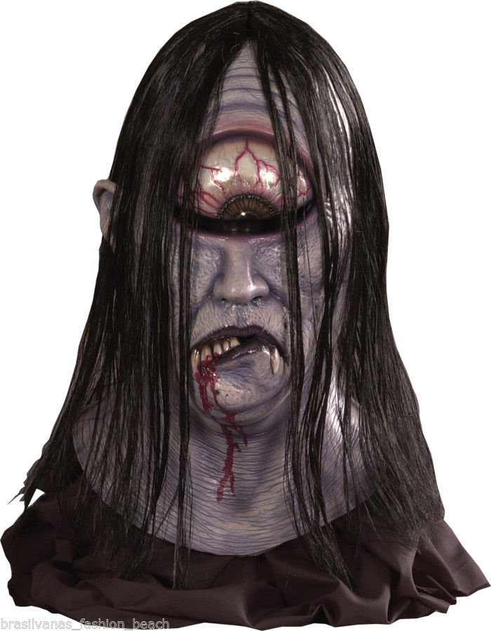 Deluxe Realistic Halloween Costume Fear Mask Demon Evil Horror Devil