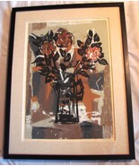 Framed, Matted Signed Guy Maccoy Serigraph &quot;Flowers Two&quot; - $1,000.00