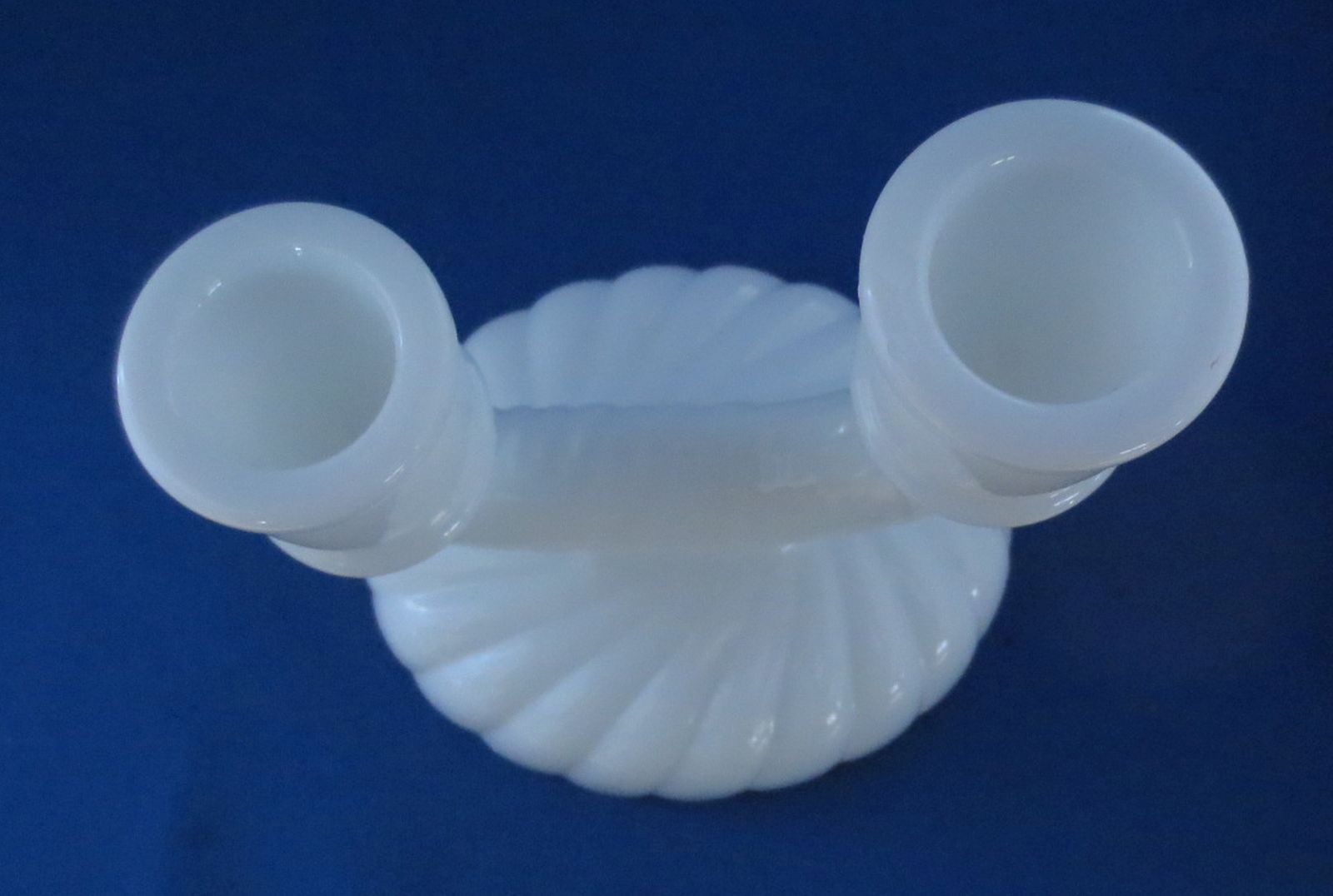 Vintage Imperial White Milk Glass Double Candle Holder Pottery & Glass