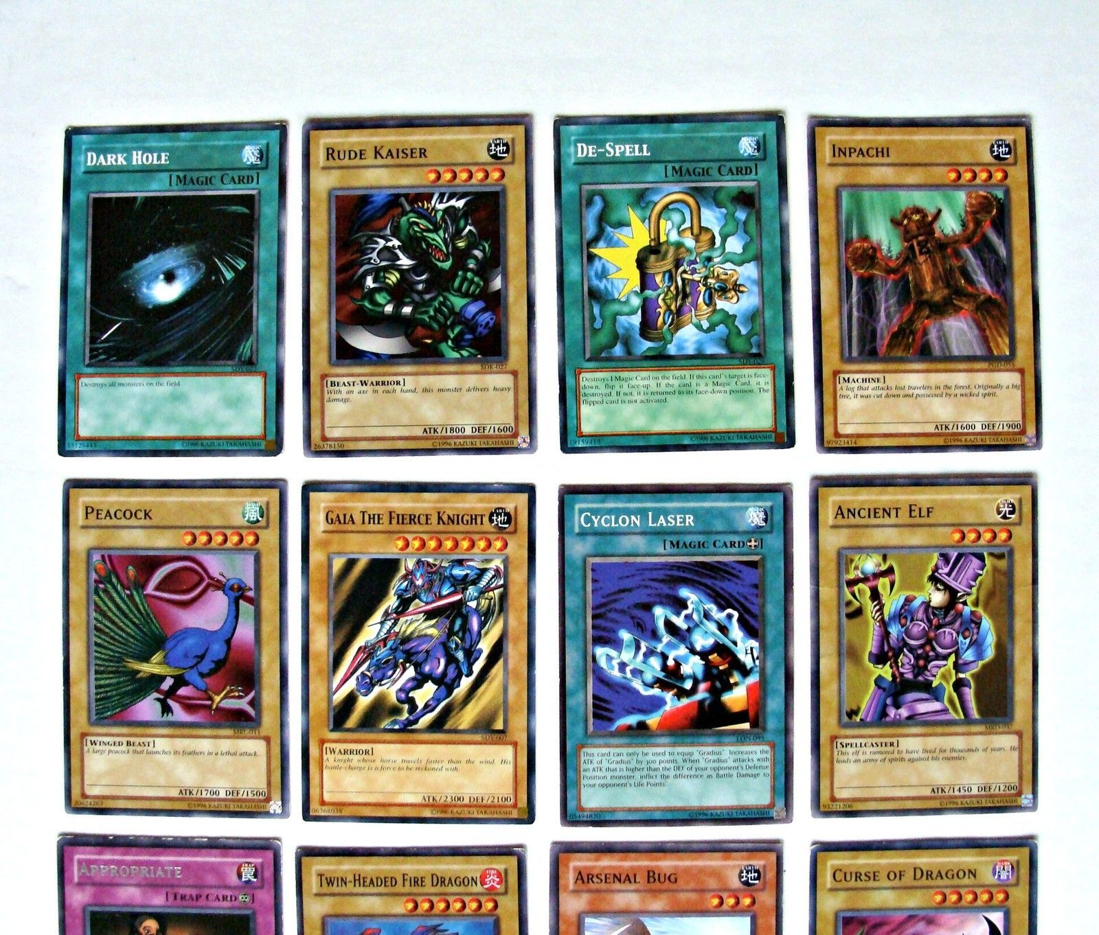 Yu-Gi-Oh Trading Cards Collection Lot Dragons Inpachi Cyclone Laser ...