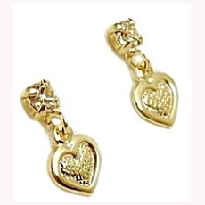 earrings backs skillus stud cz toddler safety heart gold baby seller