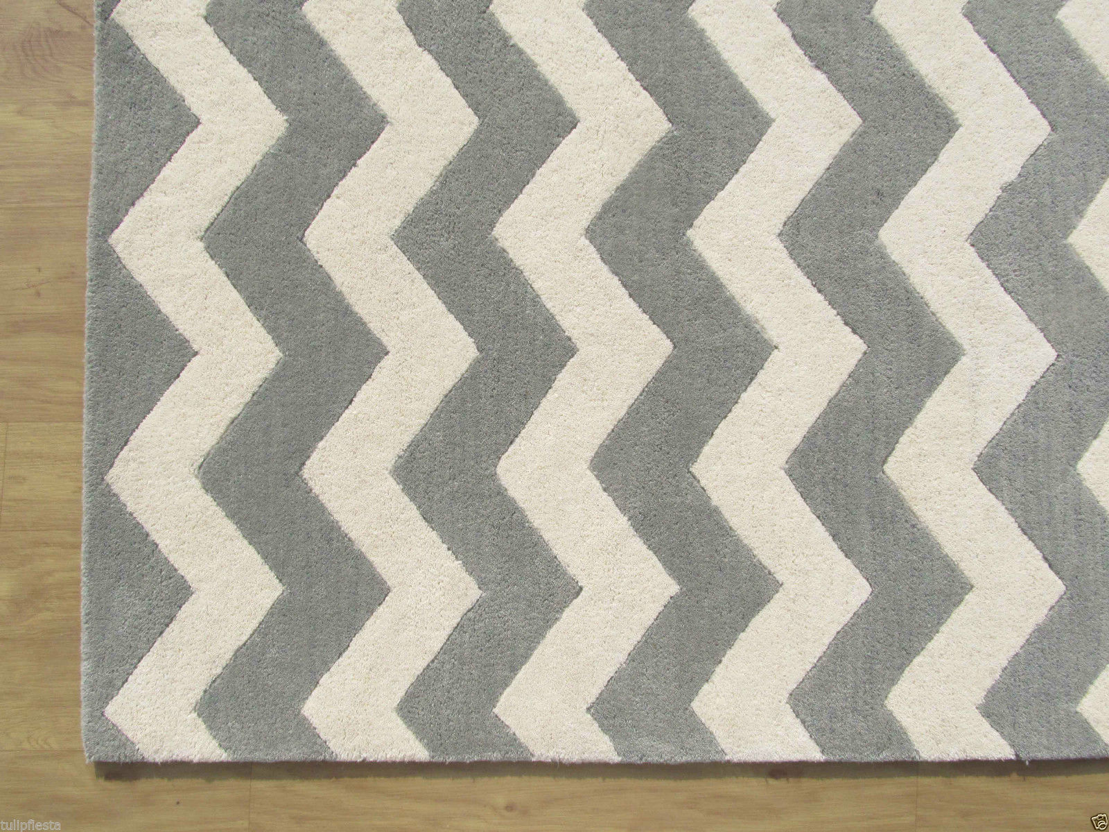 Primary image for Chevron ZigZag Porcelain Blue 9' x 12' Handmade Persian Style 100% Wool Area Rug