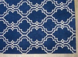 French Accent Scroll Tile Blue 9' X 12' Handmadepersian Style 100% Wool Area Rug - $799.00