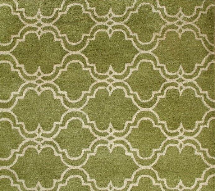 Primary image for BRAND NEW SCROLL TILE GREEN 6' x 9' HANDMADE PERSIAN STYLE 100% WOOL AREA RUG