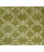 BRAND NEW SCROLL TILE GREEN 6&#39; x 9&#39; HANDMADE PERSIAN STYLE 100% WOOL ARE... - $369.00