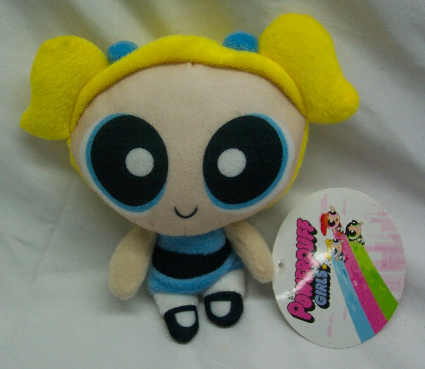 The Powerpuff Girls BLUE BUBBLES GIRL 7" Plush Stuffed Animal TOY NEW w