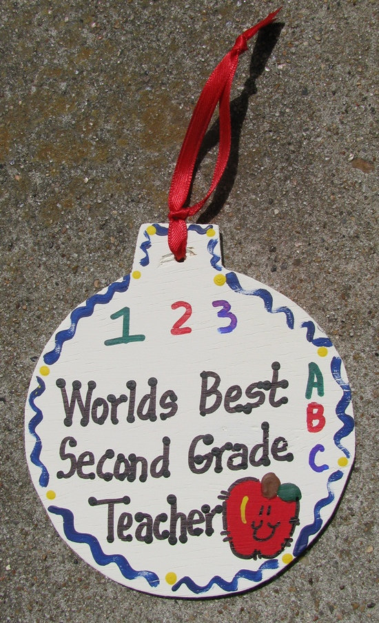 Teacher Gifts  9002 Worlds Best Second  Grade Teacher Ornament - $1.95