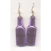 Bottle Of Booze Liquor Earrings   Bartender Jewelry   Purple - $3.97