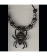 SPIDER BELL PENDANT NECKLACE AMULET-Gothic Witch Funky Jewelry - $6.97