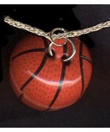 BASKETBALL PENDANT NECKLACE - Coach Referee Funky Team Jewelry - $3.97