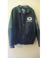 GREEN BAY PACKERS GREEN AND BLACK LEATHER JACKET, SUPER BOWL XXXI, 1997,... - $371.25