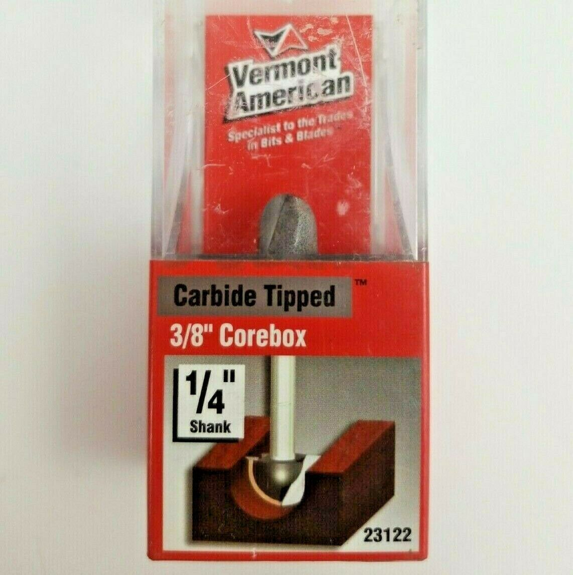 Primary image for Vermont American Carbide Tipped 3/8" Corebox Router Bit New 23122