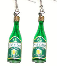 5%IRISH 95%DRUNK FUNKY EARRINGS-Whiskey Beer Bar Novelty Jewelry - $8.97