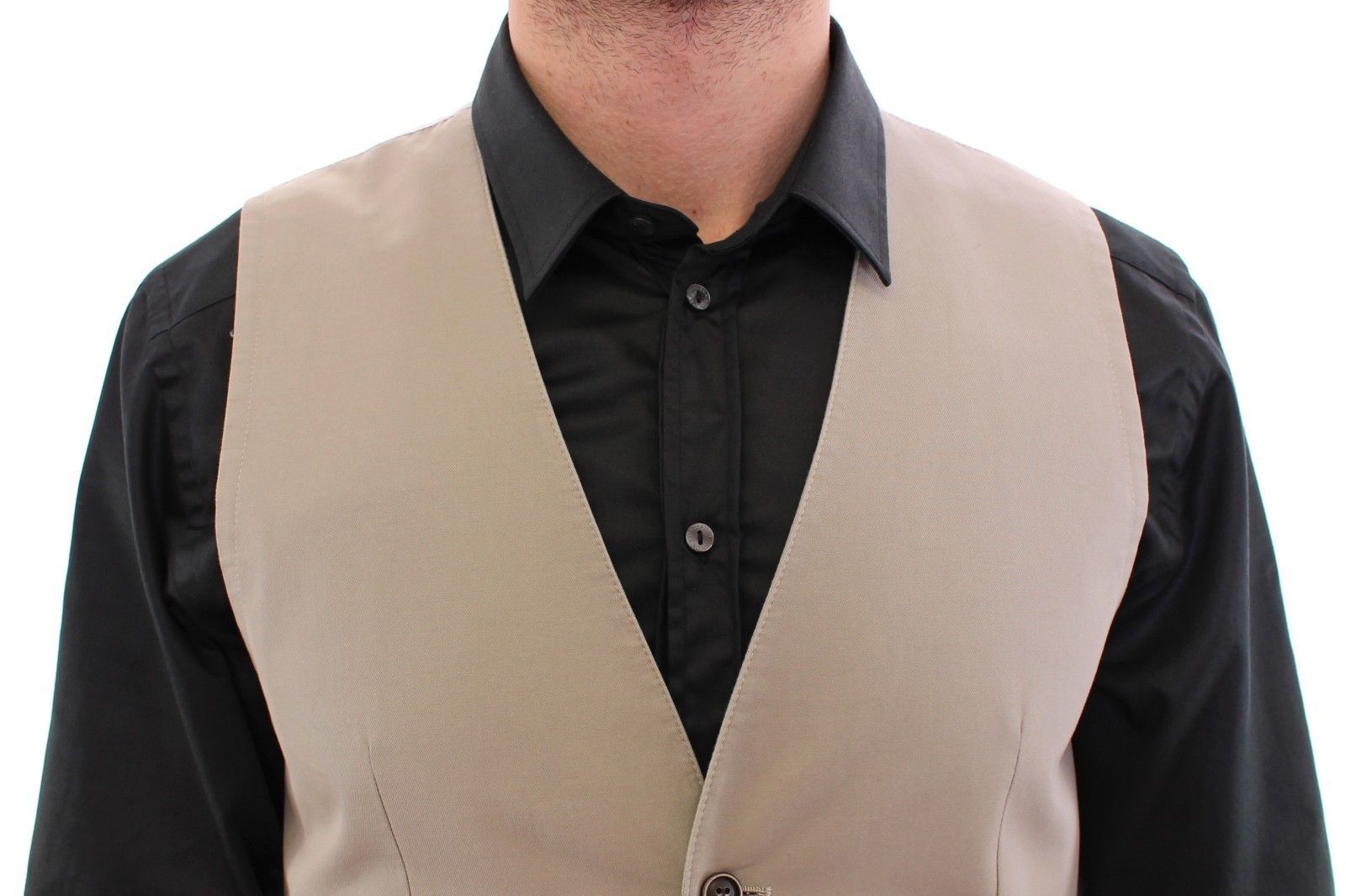 beige long gilet