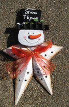 Tin Christmas Ornament 61809 Snow Thyme Snowman - $3.95