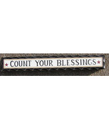 Primitive Wood Block - wd950 - Count Your Blessings - $4.95