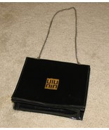 Ladies Vintage 1970&#39;s Black Patent Leather Fully Lined Small Evening Purse - $22.95