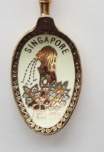Collector Souvenir Spoon Singapore Lion City Merlion Fish Cloisonne Bowl - $12.98