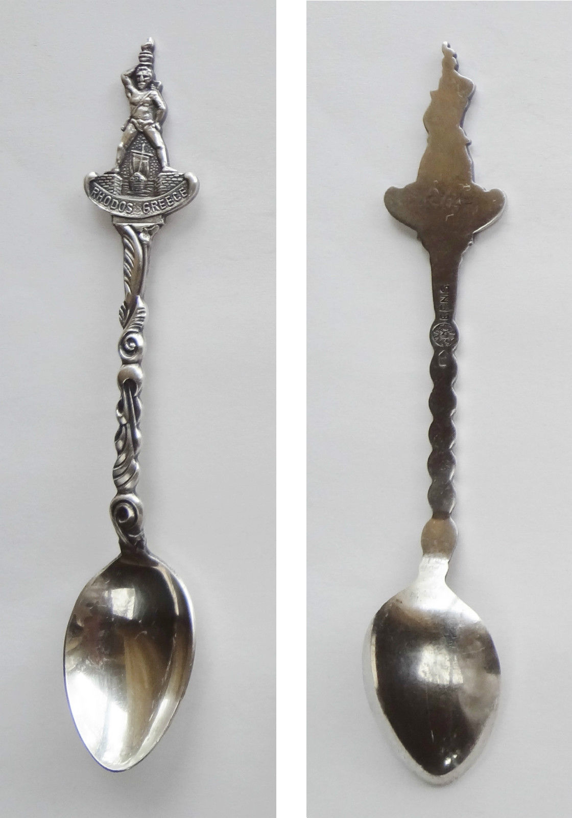 Collector Souvenir Spoon Greece Rhodos Colossus of Rhodes Titan Helios