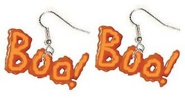 BOO GLOW EARRINGS-Halloween Ghost Charm Funky Costume Jewelry - $4.97