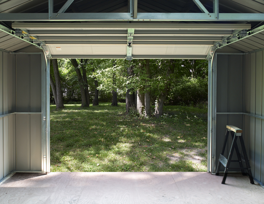 Arrow 14′x31′ Vinyl Murryhill Metal Shed - Garden 